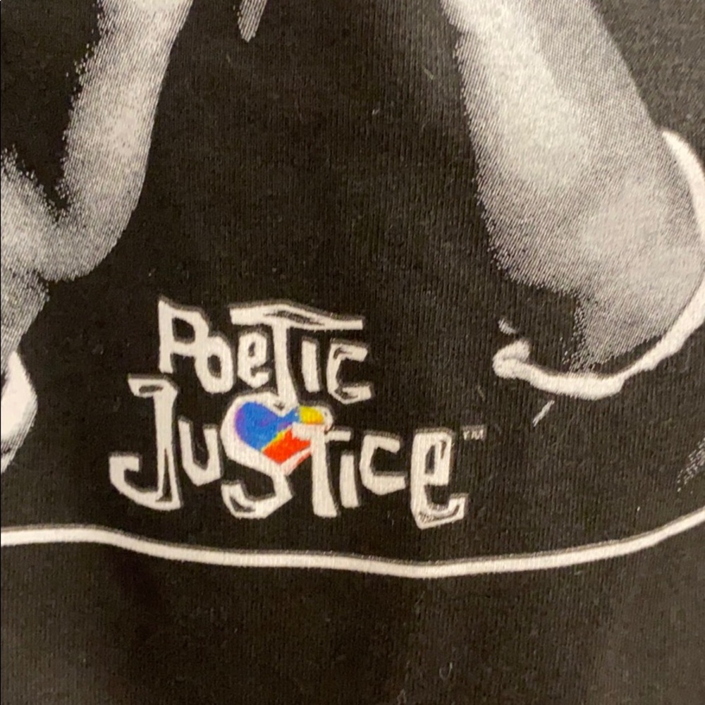 Black Tupac Poetic Justice Tee Medium - Picture 6 of 7